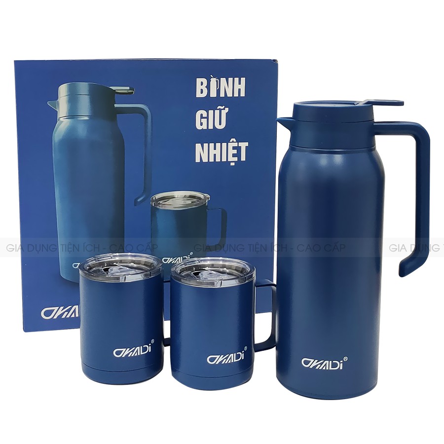 Bình giữ nhiệt INOX 316 OKADI cao cấp dung tích 1400ml, giữ nhiệt lên tới 24 giờ