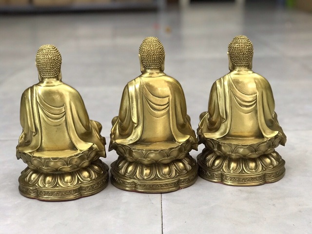 Phật Tổ A Di Đà ngồi Đài Sen Bằng đồng