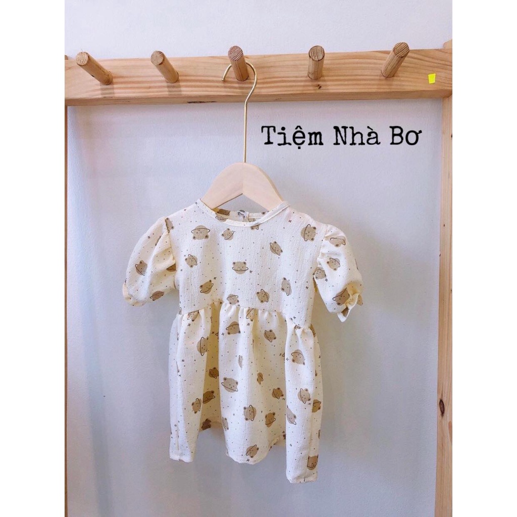 Váy bé gái 7kg đến 16kg họa tiết dáng baby doll, đầm bé gái mặc hè TNB