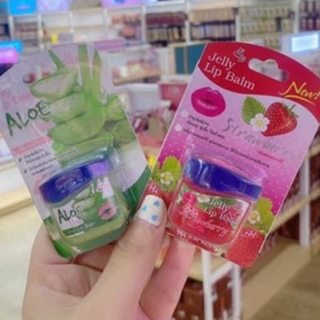 SON DUỠNG GIẢM THÂM MÔI Jelly Lip Balm Strawberry Chuẩn Thái Lan