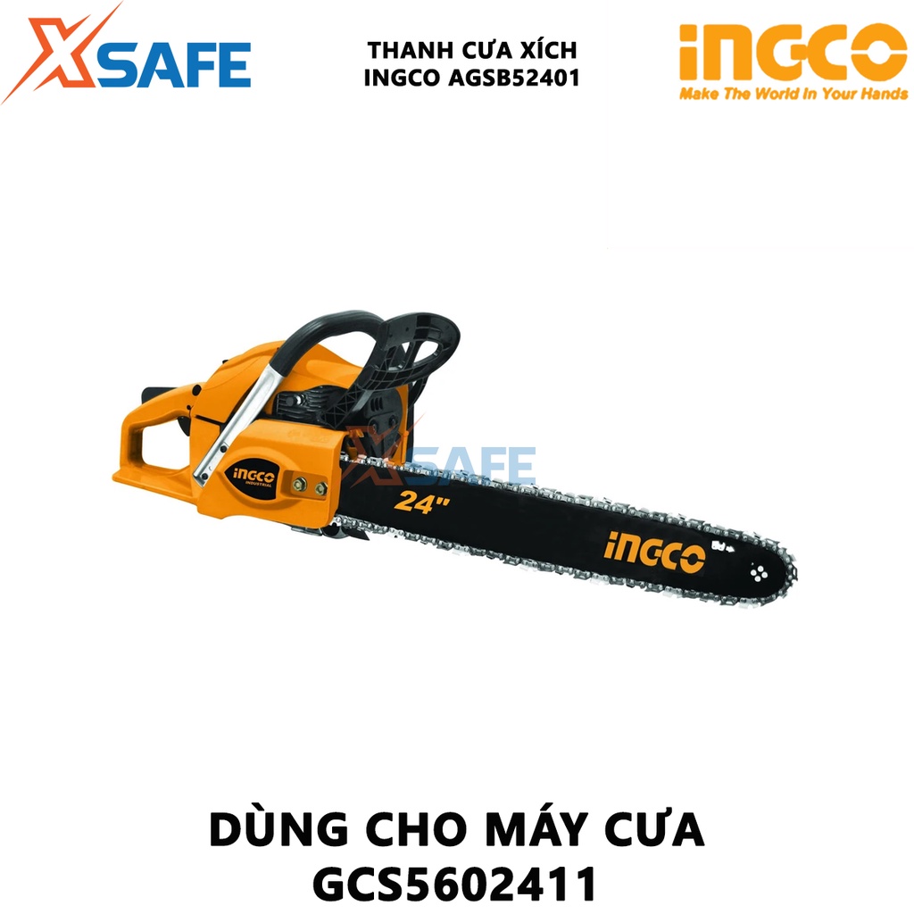 Lam cưa xích INGCO AGSB52401 Lam máy cưa 24&quot;, phù hợp cho máy cưa xích xăng GCS5602411