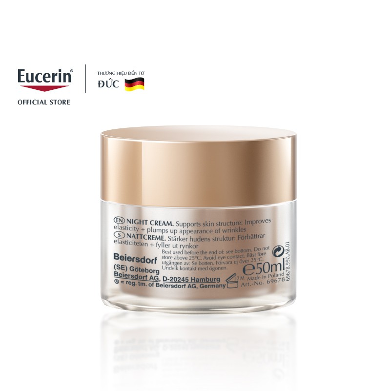 Kem dưỡng ban đêm giúp ngăn ngừa lão hóa Eucerin Hyaluaron Filler Elasticity 50Ml 69678