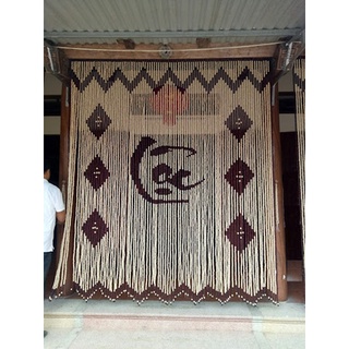 Mành rèm hạt gỗ hình làn sóng (che cửa sổ, cửa ra vào)
