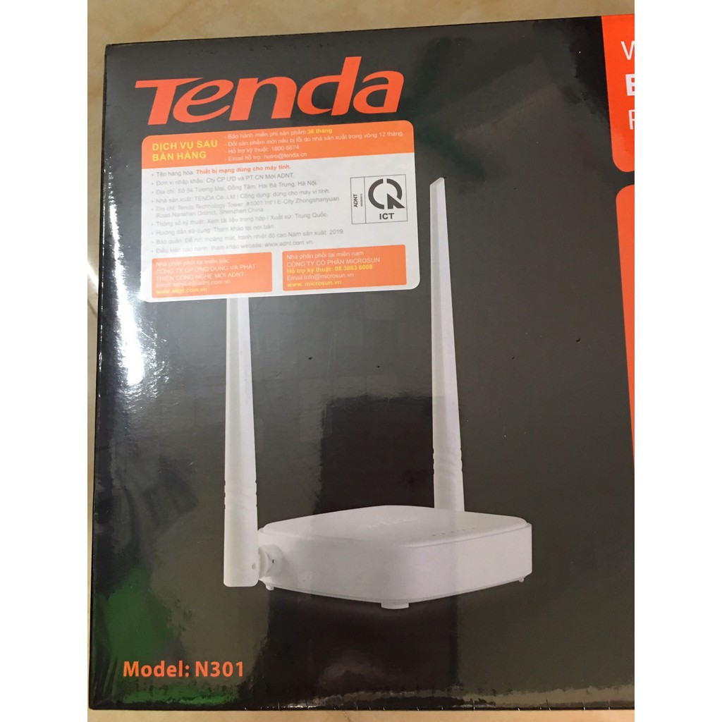 Bộ phát sóng wifi Tenda. N301 chính hãng ADNT