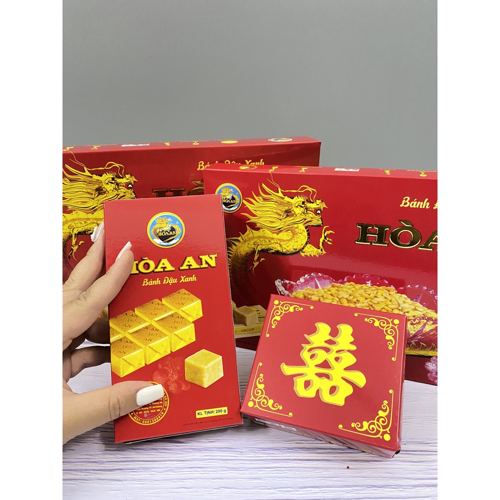 Bánh Đậu Xanh Hòa An Đặc Sản Hải Dương 100g/200g/320g/450g Hàng Chính Hãng- Thơm Ngon Bổ Dưỡng