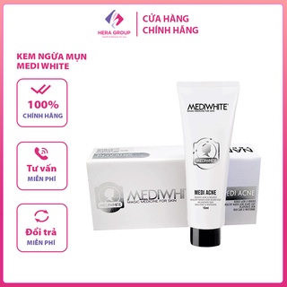 Kem mụn medi white chính hãng - medi acne - kem ngừa mụn sáng da mờ thâm medi white - hàng công ty