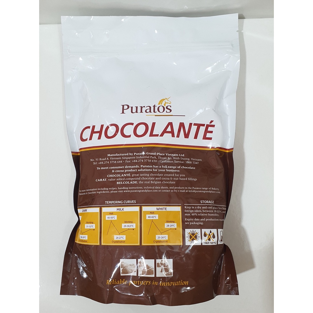 SÔ CÔ LA ĐEN NGUYÊN CHẤT PURATOS 65% 1KG