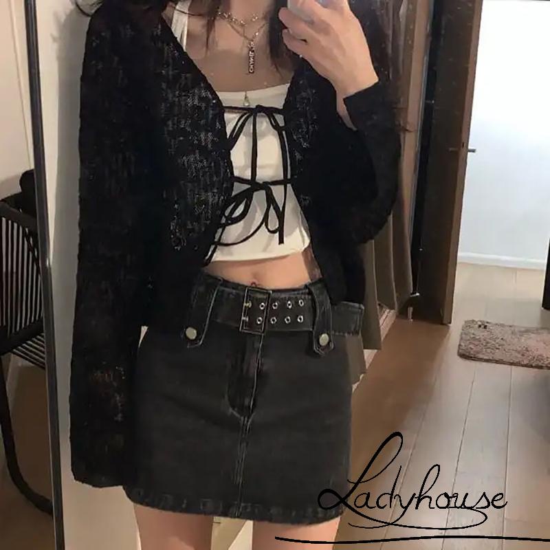 Áo Khoác Cardigan Cổ Chữ V Tay Dài In Họa Tiết Hoa Xinh Xắn Thời Trang Mùa Hè Cho Nữ