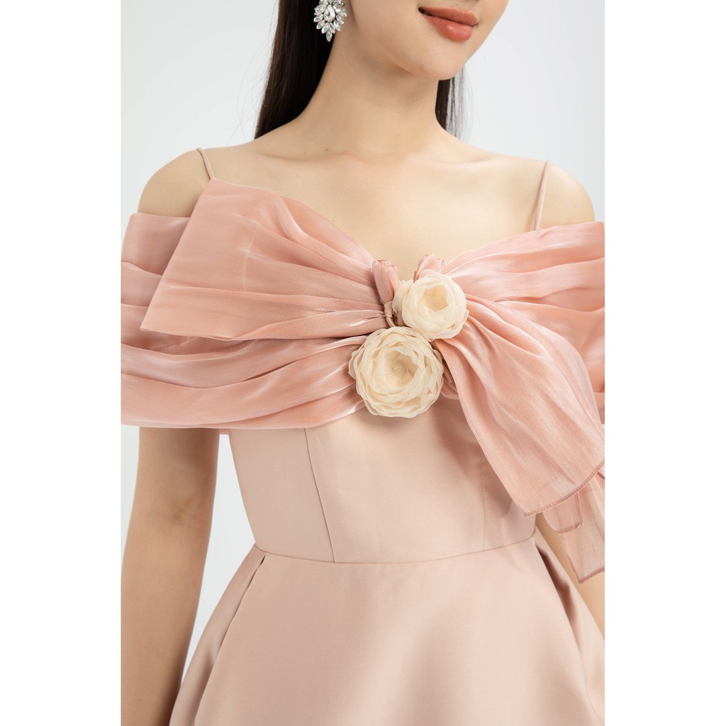 Đầm dạ hội taffeta dáng tulip nữ IVY moda MS 45S2532