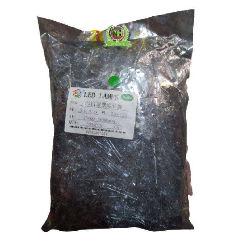 Gói 1000C LED Trong phi 5 Đủ Màu 2.0-3.2V DC Loại Tốt