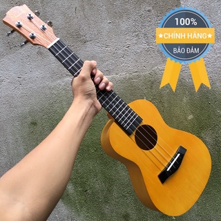 Đàn Ukulele gỗ vàng rơm chất lượng | Size Concert 23'.