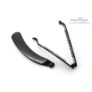 Set 2 cái - Kẹp dọc cạnh tròn, xương kẹp, phôi kẹp tóc, sườn kẹp tóc, làm phụ kiện tóc
