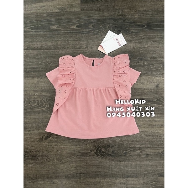 A184 - Áo thun hồng riềm tay đục lỗ