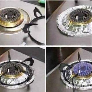 SÉT 10 miếng lót bếp ga giấy bạc chống bẩn