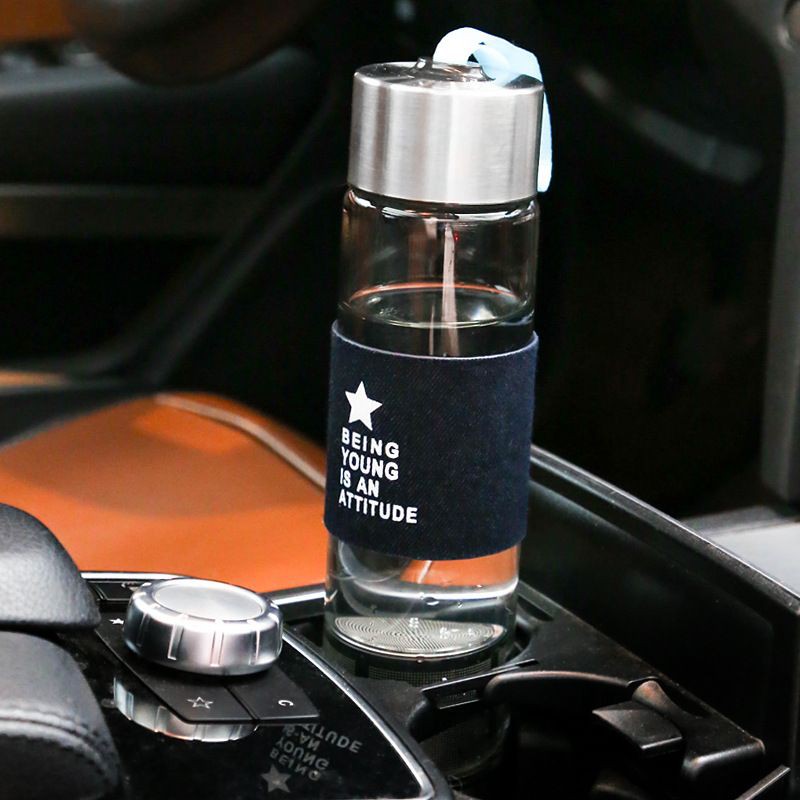 Bình nước thủy tinh 450ml có ngăn trà,,,