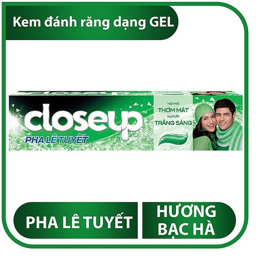 Kem đánh răng Closeup lộc đề/ bạc hà 180g