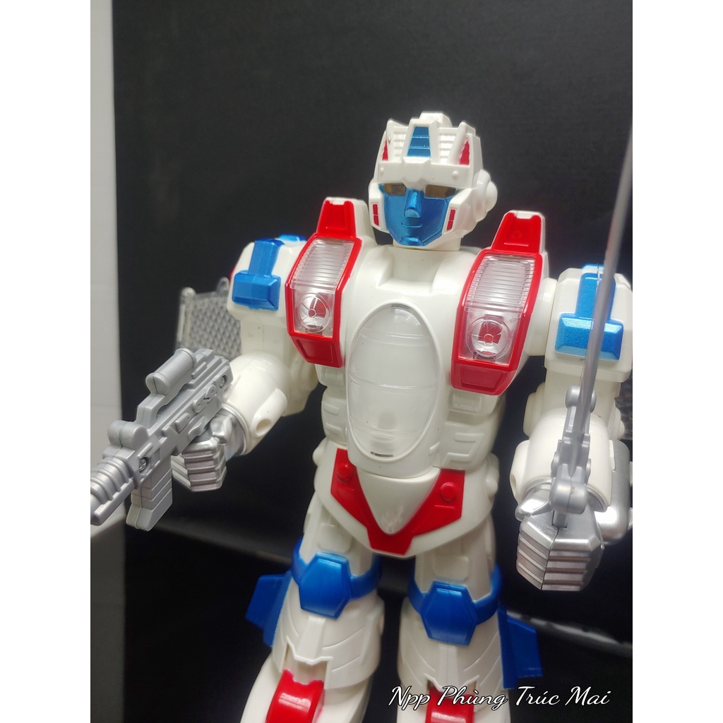 Robot đồ chơi thông minh rô bốt biết đi xoay voice có đèn