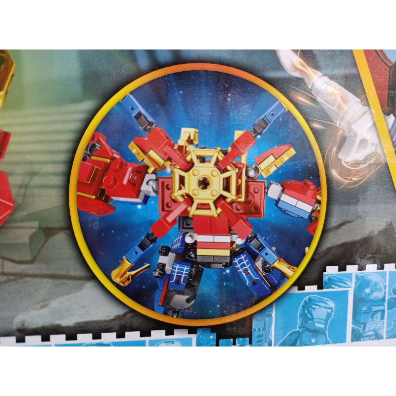 Hộp lê gô lắp ghép mô hình Robot Người Nhện SPIDER MAN 2058-2