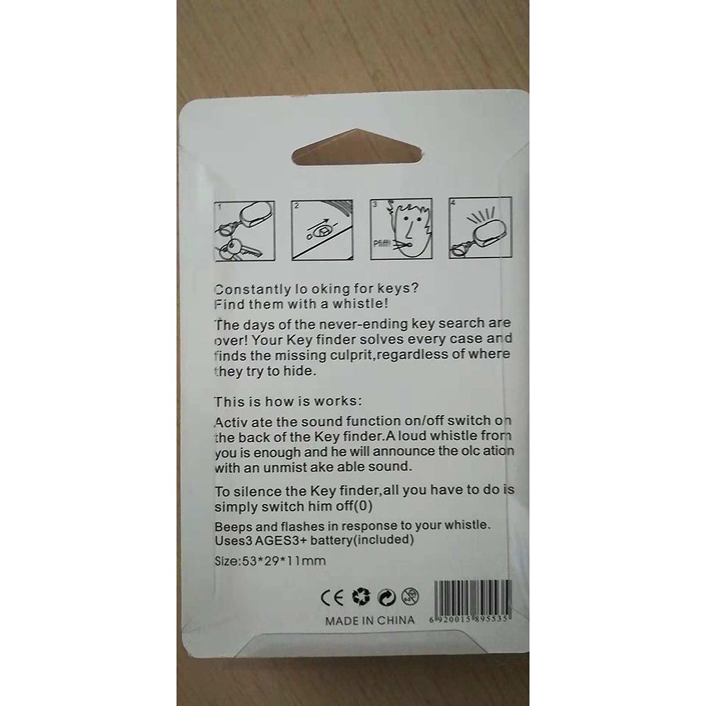 Móc Khóa Đèn LED Thông Minh Định Vị Chìa Khóa Chống Thất Lạc Có Âm Thanh Điều Khiển Âm Thanh Đa Màu