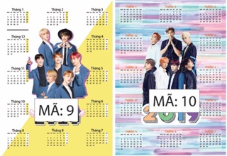 Lịch 2019 BTS (lịch dán tường)