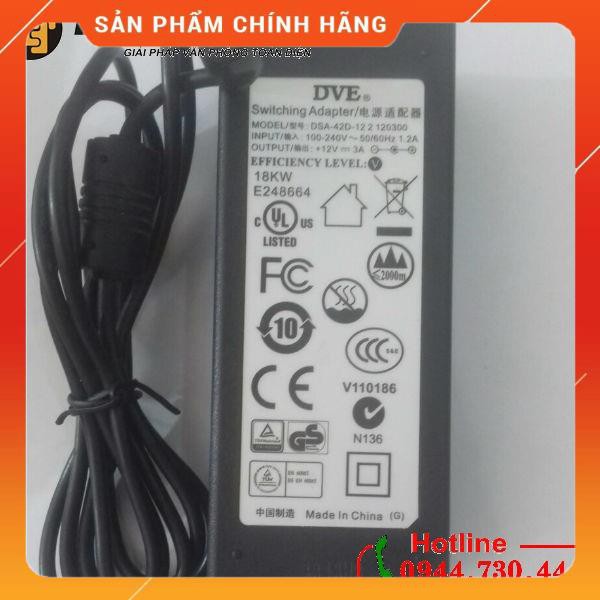 Adapter nguồn DVE 12V 3A dailyphukien