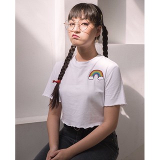 ÁO CROPTOP THÊU CẦU VỒNG