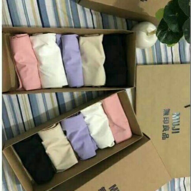 Hộp 5 quần lót nữ MuJi cao cấp hàng xuất Nhật [BI &amp; CI]