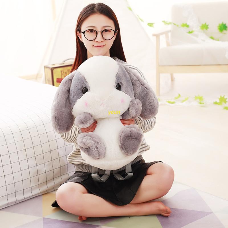 Ba lô hình thỏ nhồi bông phong cách Lolita đáng yêu cho bé gái