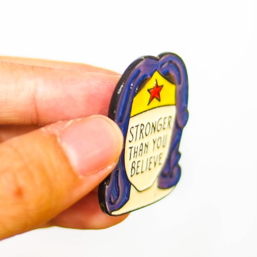 Ghim cài áo Enamel Pin Sticker Factory - Chủ đề Stronger than you believe