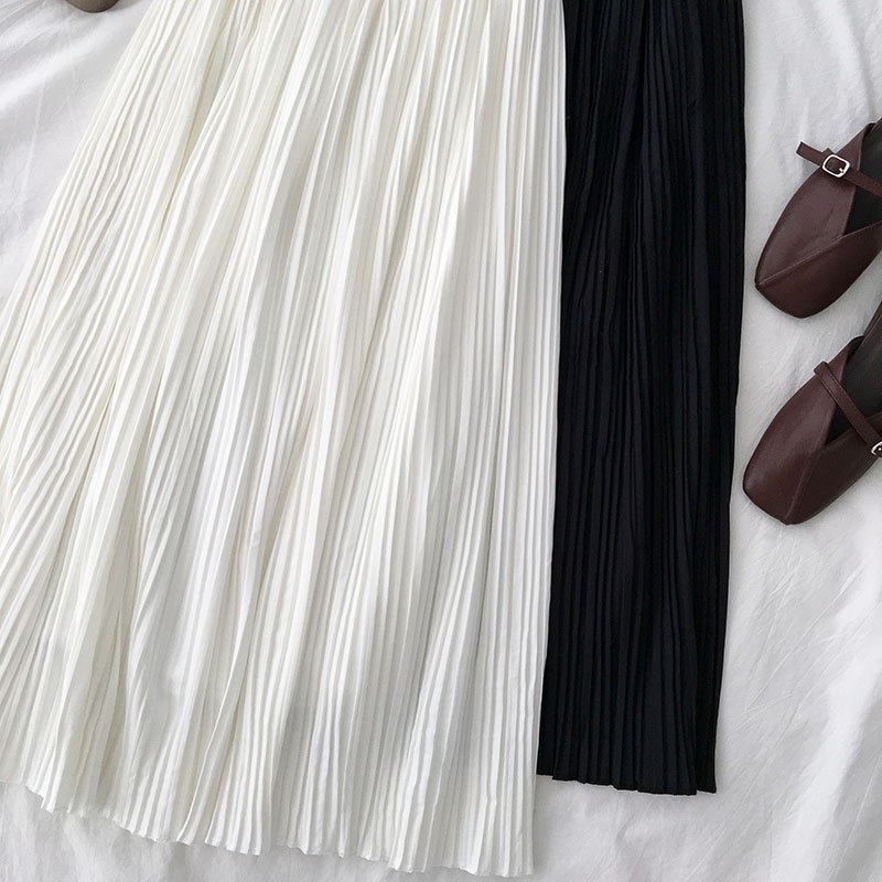 Chân váy xòe dài dập ly nhỏ ulzzang 3519 | BigBuy360 - bigbuy360.vn