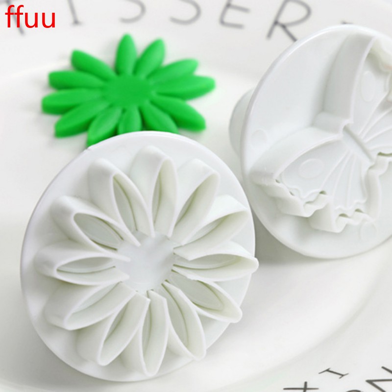 Bộ 33 khuôn làm kẹo đường DIY bằng nhựa họa tiết hoa dập nổi an toàn thực phẩm