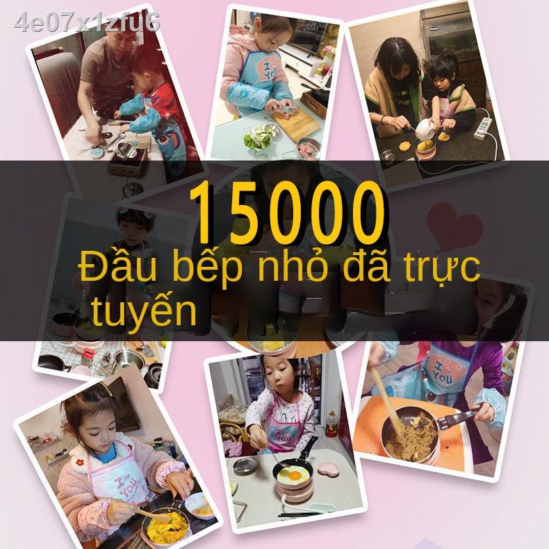 ✤○℡Nhà bếp mini thực sự có thể nấu ăn và ăn, phẩm màu đỏ ròng, chơi bộ đồ dùng bếp, quà tặng sinh nhật bé