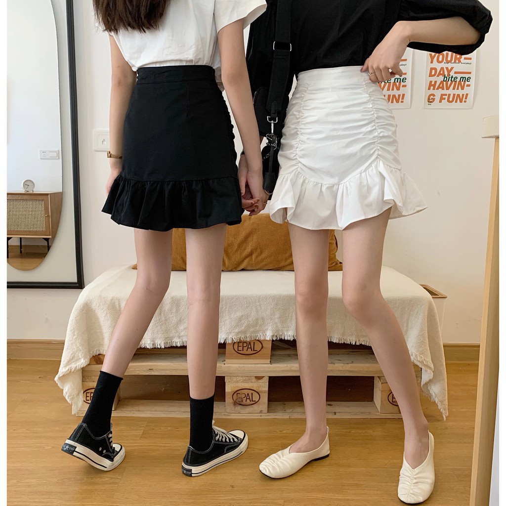 Korean style high-waisted thin a-line skirt all-match fishtail skirt | BigBuy360 - bigbuy360.vn