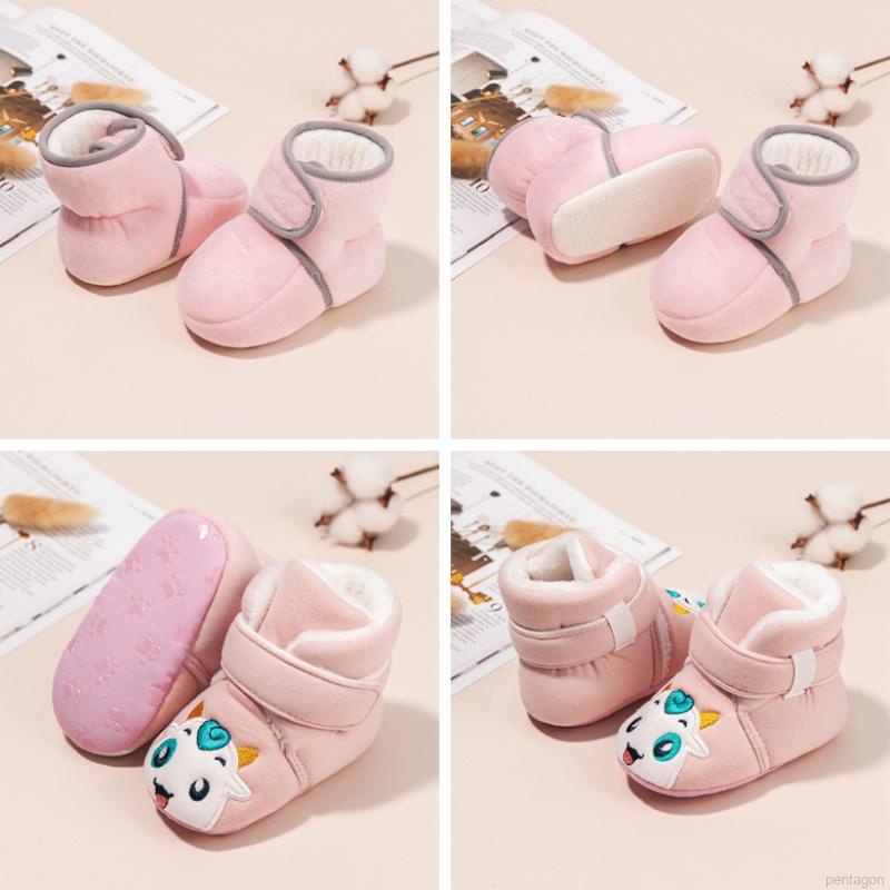 Giày bốt cổ cao đế mềm chống trượt cho bé tập đi