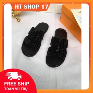 FREE SHIP Dép quai ngang nam quai chữ H đính đá siêu sang