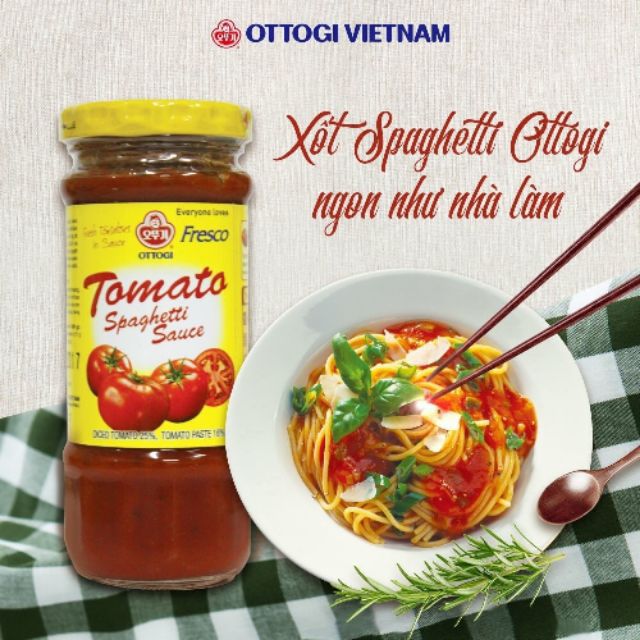 Sốt Spaghetti Ottogi 220g trộn bún mì Keto