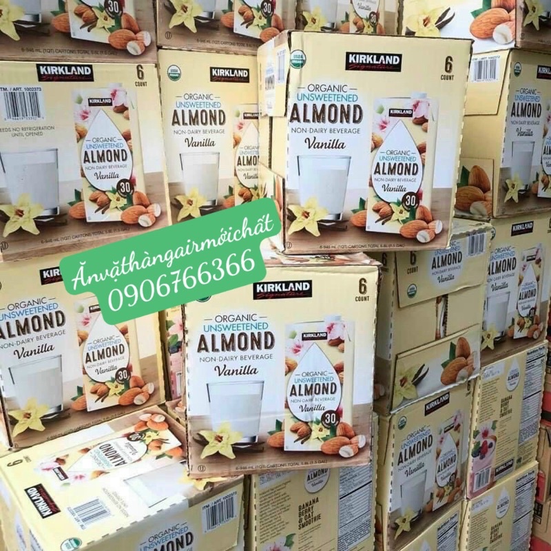 Sữa Hạnh Nhân Hữu Cơ Kirkland Almond Vani 946 ml