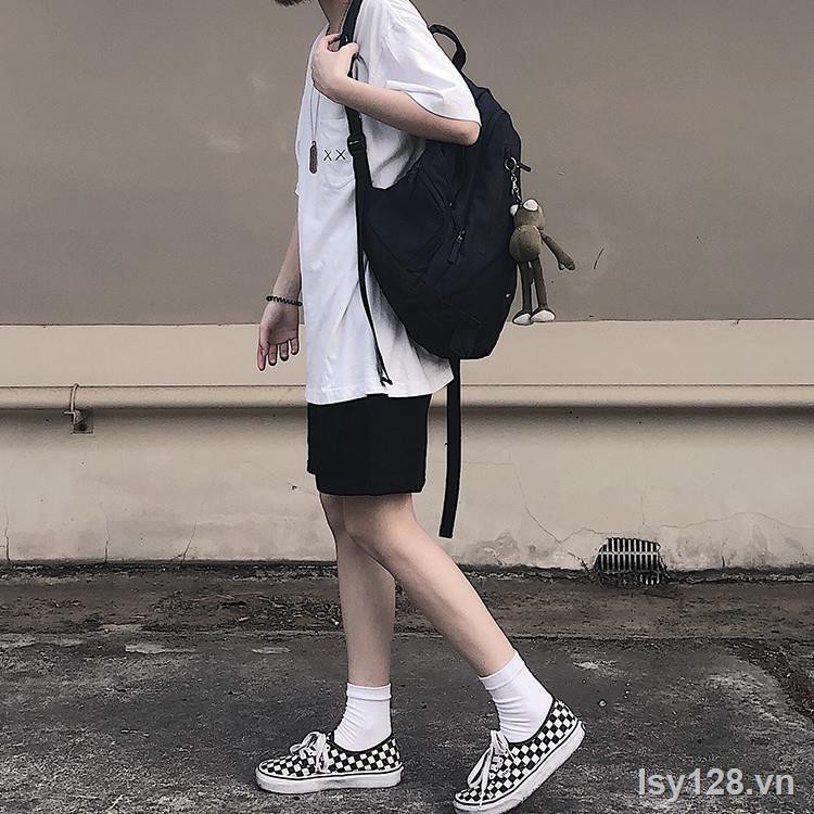 ☃Quần short nữ mùa hè 2020 kiểu mới Hàn Quốc ống rộng dáng giản dị học sinh ngắn màu đen trong năm điểm thể thao
