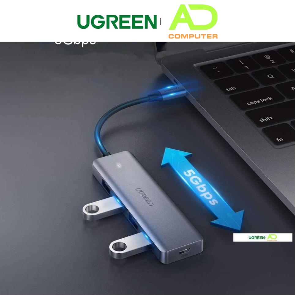 Hub USB type C sang 4 cổng USB 3.0 hỗ trợ cổng nguồn Micro USB 5V UGREEN CM219 CM136