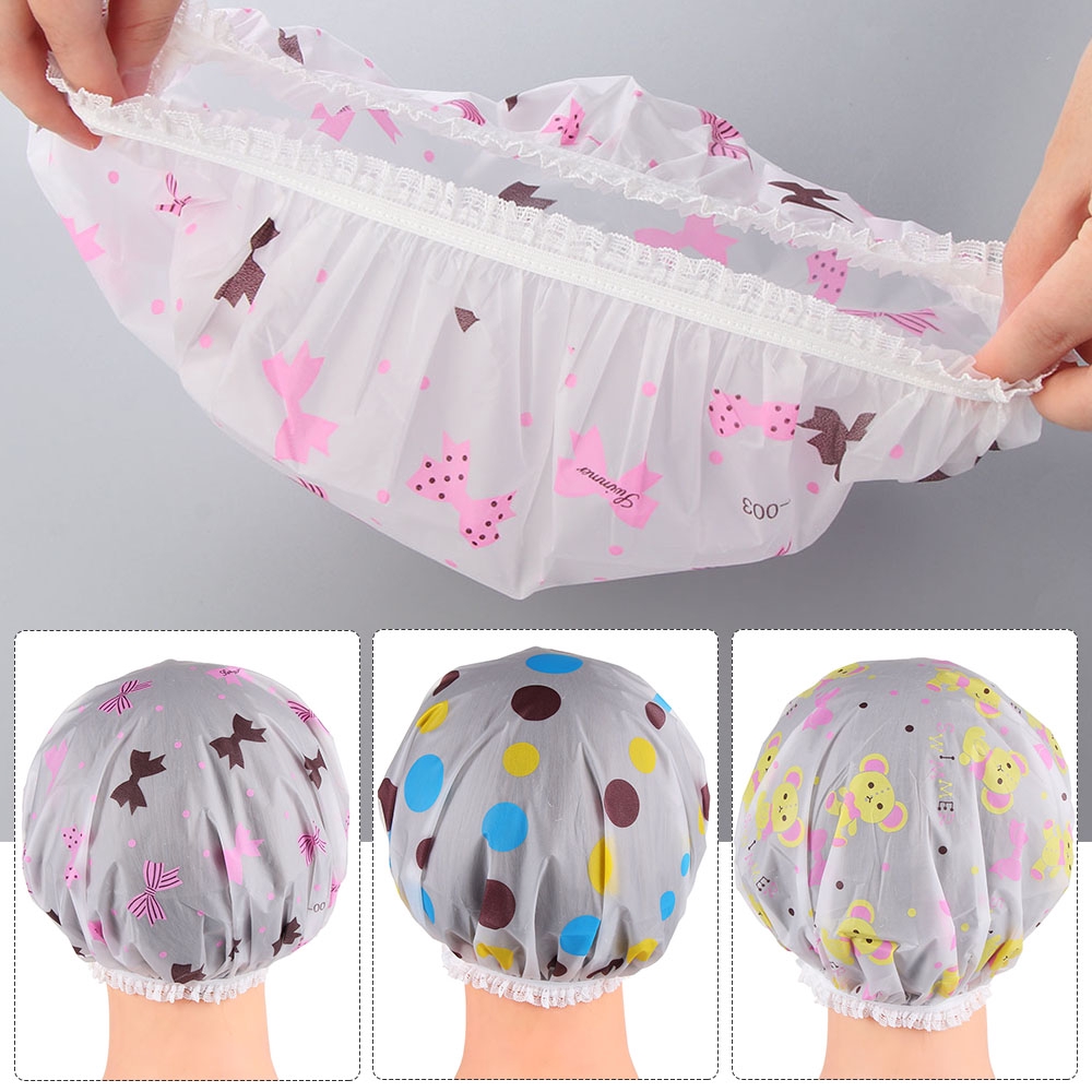 Mũ Trùm Tóc Dày Dặn Co Giãn Chống Thấm Nước Có Thể Tái Sử Dụng