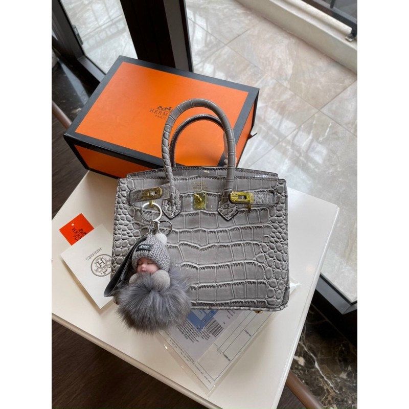 Túi hm birkin size 25 vân cá sấu