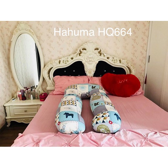 Gối bà bầu chữ U Hahuma vải cotton Hàn Quốc cao cấp