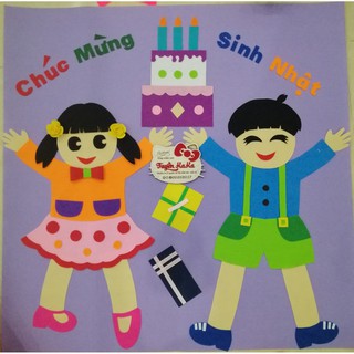 happy birthday90x90 vải nỉ