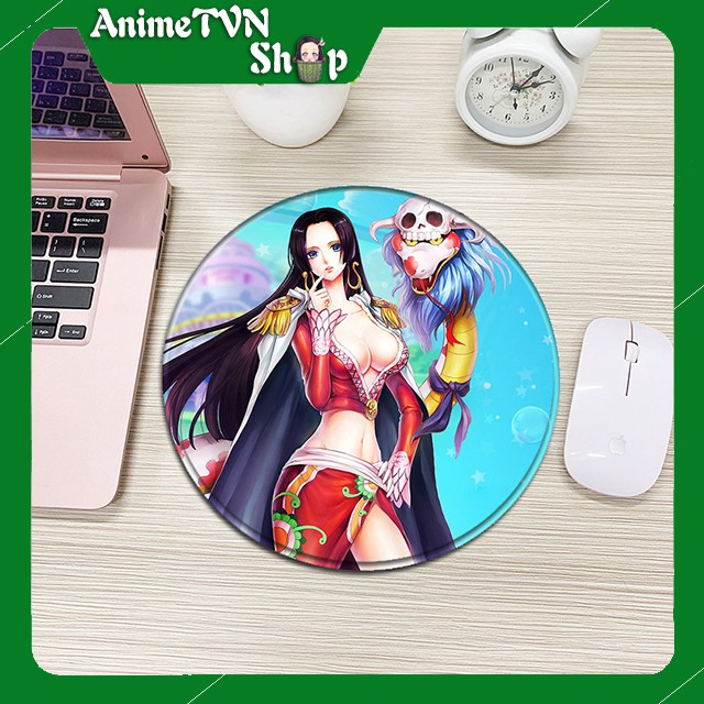 Miếng lót chuột hình tròn Anime/Manga One piece - Đảo Hải Tặc - Hàng cao cấp từ cao su thiên nhiên (24 x 20 x 0.2)