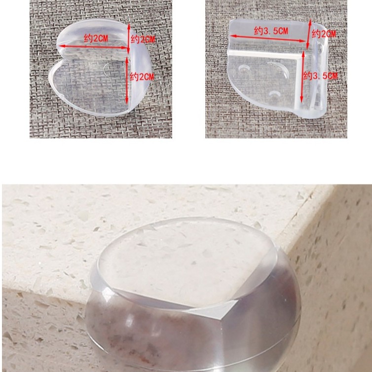 Bộ 4 Miếng Bọc Góc Bàn, Che Cạnh Bàn, Bọc Góc, Tủ, Gường, Nẹp Góc Silicon Trong Suốt Chống Va Đập