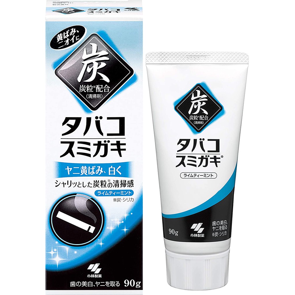 Kem đánh răng than hoạt tính Kobayashi dành cho người hút thuốc 90g | Shopee Việt Nam