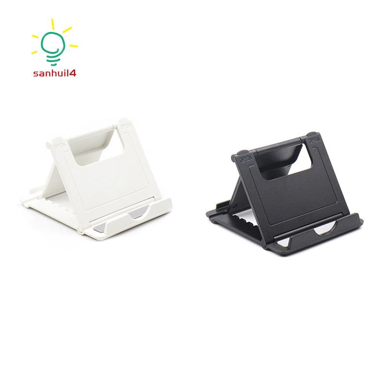 Giá đỡ điện thoại/máy tính bảng để bàn màu trắng có thể gấp gọn phù hợp cho iPhone iPad Samsung Huawei
