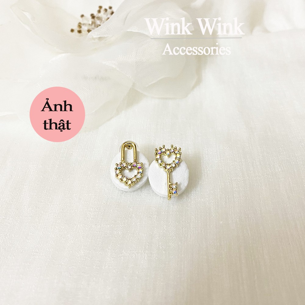 [GIÁ MỞ BÁN - SALE 1 NGÀY] Bông tai đính đá chìa khoá| Khuyên tai nữ đẹp 2021 - Wink Accessories L1AS10