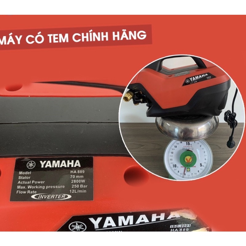 Máy rửa xe cao áp YAMAHA 2800W HA889A có chỉnh áp