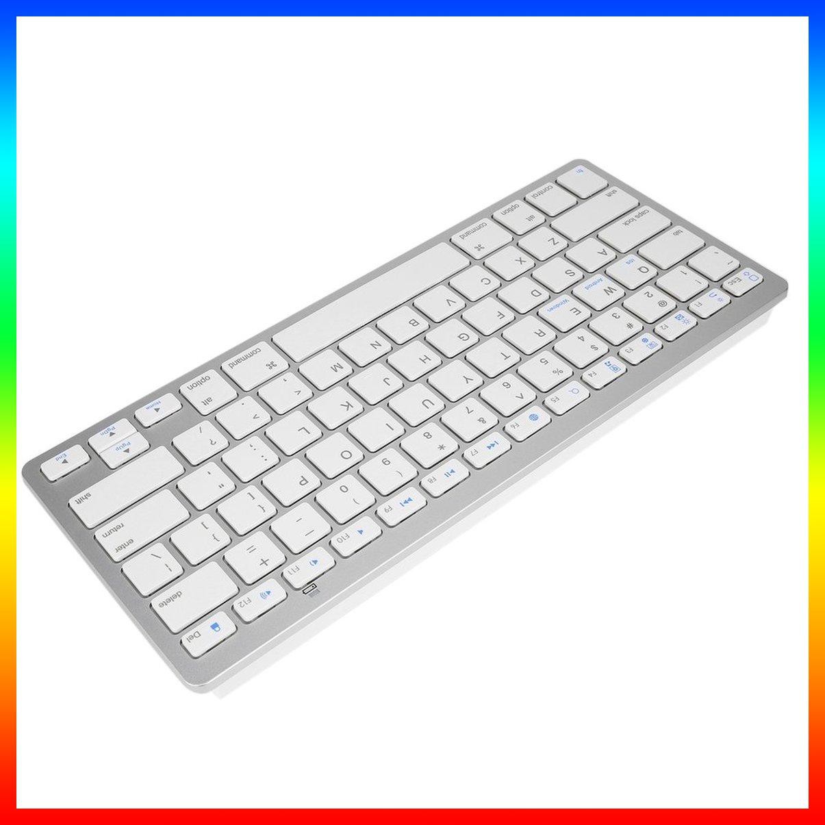 Bàn Phím Không Dây Siêu Mỏng Màu Bạc Cho Ipad Mini / Mac